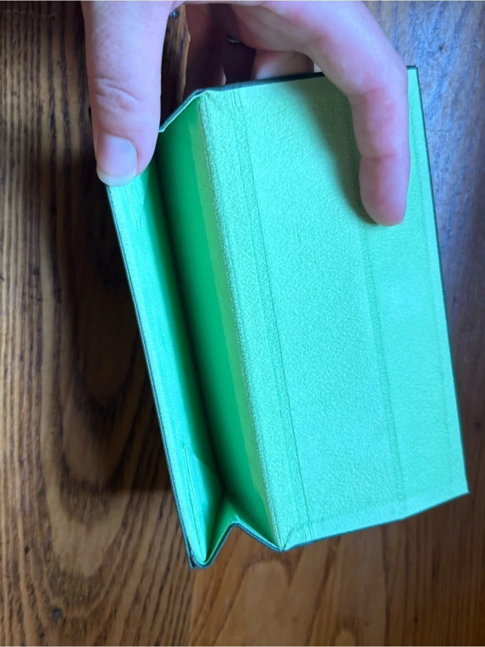 Longchamp Dark Green Leather Eyewear Case